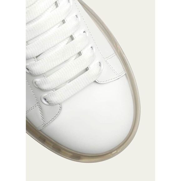 Alexander McQueen Men's Oversized Gel Sole Leather Platform Sneakers - Picture 3 of 14
